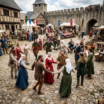 Dans in de Middeleeuwen: volksdansen, hofdansen en de bijbehorende muziek - Dans in de Middeleeuwen: volksdansen, hofdansen & muziek