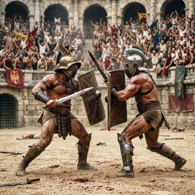 Gladiatorengevechten - Bloedige spelletjes in het oude Rome - Gladiatoren: Geschiedenis en feiten over de gevechten in Rome