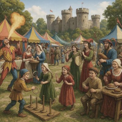 Middeleeuwse kermis: een festival van tradities - Ervaar de fascinatie van de middeleeuwse kermis: tradities, ambachten en eten wachten op je.