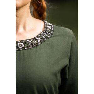 Jurk met korte mouwen en groene rand "Ennlin