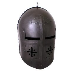 Grote pothelm William de Staunton, 1,6 mm staal