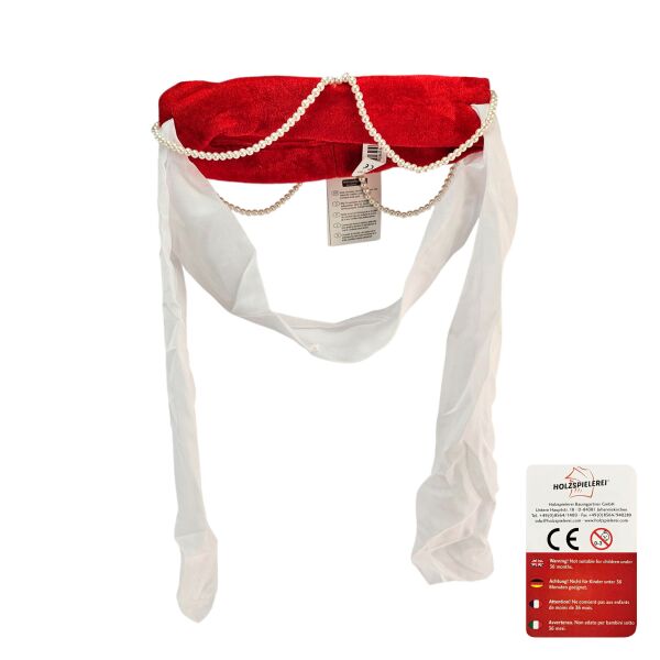 Kasteeljuffrouw-hoofdband, rood fluweel