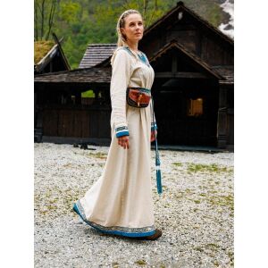 Vikingjurk "Lagertha" natuur/blauw