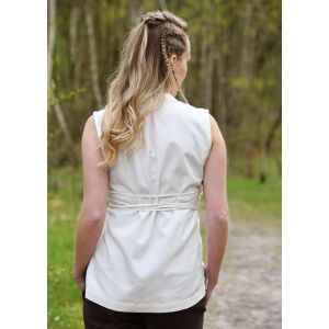 Mouwloze middeleeuwse blouse naturel "Levke"