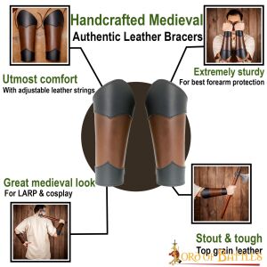 Leren armbeschermers of armwarmers