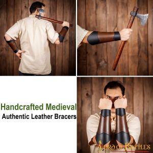 Leren armbeschermers of armwarmers