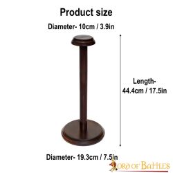 Handgemaakte houten helmstandaard voor helmen zonder rand ca. 44cm
