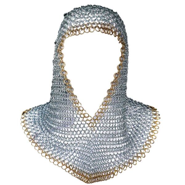 Kettingkast van staal met gegalvaniseerde messing randen ID 10 mm ronde ringen ongenageld 16 gauge (1,6 mm)