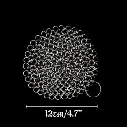 Kettingring roestvrij staal schrobber diameter 12 cm
