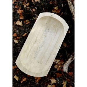 Houten trog Molle van lindehout, glad, verzegeld, ca. 45 x 23 x 6 cm