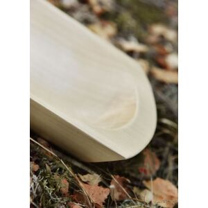 Houten trog van lindehout, glad, verzegeld, ca. 30 x 16 x 6 cm