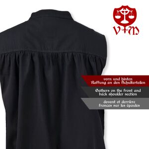 Klassiek mouwloos middeleeuws shirt, zwart "Eike"