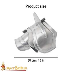 Fantasie schouderplaten gepolijst met bladbreker 20 gauge (1,3 mm)