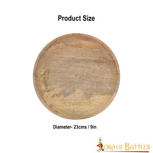 Middeleeuwse houten schaal van hardhout, diameter ca. 23 cm, B-kwaliteit