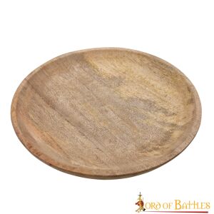 Middeleeuwse houten schaal van hardhout, diameter ca. 23 cm, B-kwaliteit