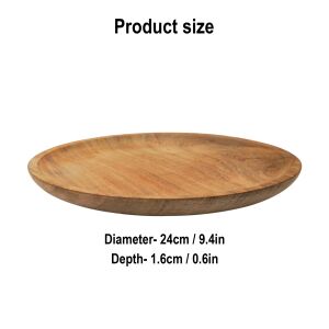 Middeleeuwse houten schaal van hardhout, diameter ca. 23 cm, B-kwaliteit
