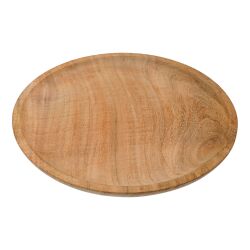 Middeleeuwse houten schaal van hardhout, diameter ca. 23 cm, B-kwaliteit