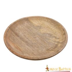 Middeleeuwse houten schaal van hardhout, diameter ca. 23 cm, B-kwaliteit