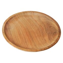 Middeleeuwse houten schaal van hardhout, diameter ca. 23 cm, B-kwaliteit