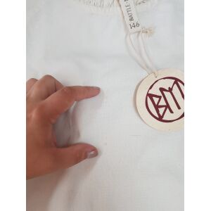 Kinderen Middeleeuwse blouse met lange mouwen Helena, naturel, maat 146, B-kwaliteit