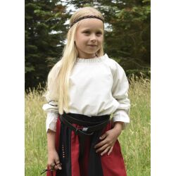 Kinderen Middeleeuwse blouse met lange mouwen Helena, naturel, maat 146, B-kwaliteit