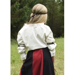 Kinderen Middeleeuwse blouse met lange mouwen Helena, naturel, maat 146, B-kwaliteit