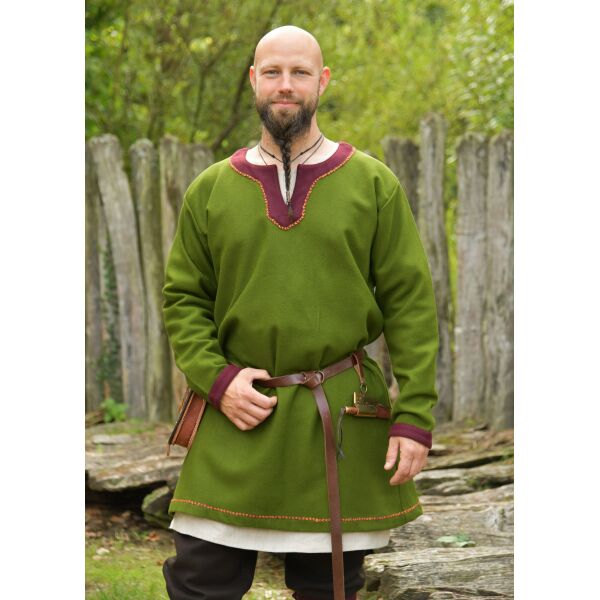 Wollen tuniek "Forseti" Vikinggroen