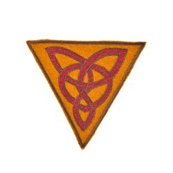 Geborduurde patch "Forseti" van wol – Keltische knoop