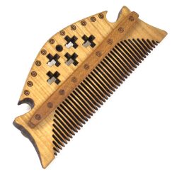 Houten kam of kam 6e-7e eeuw replica