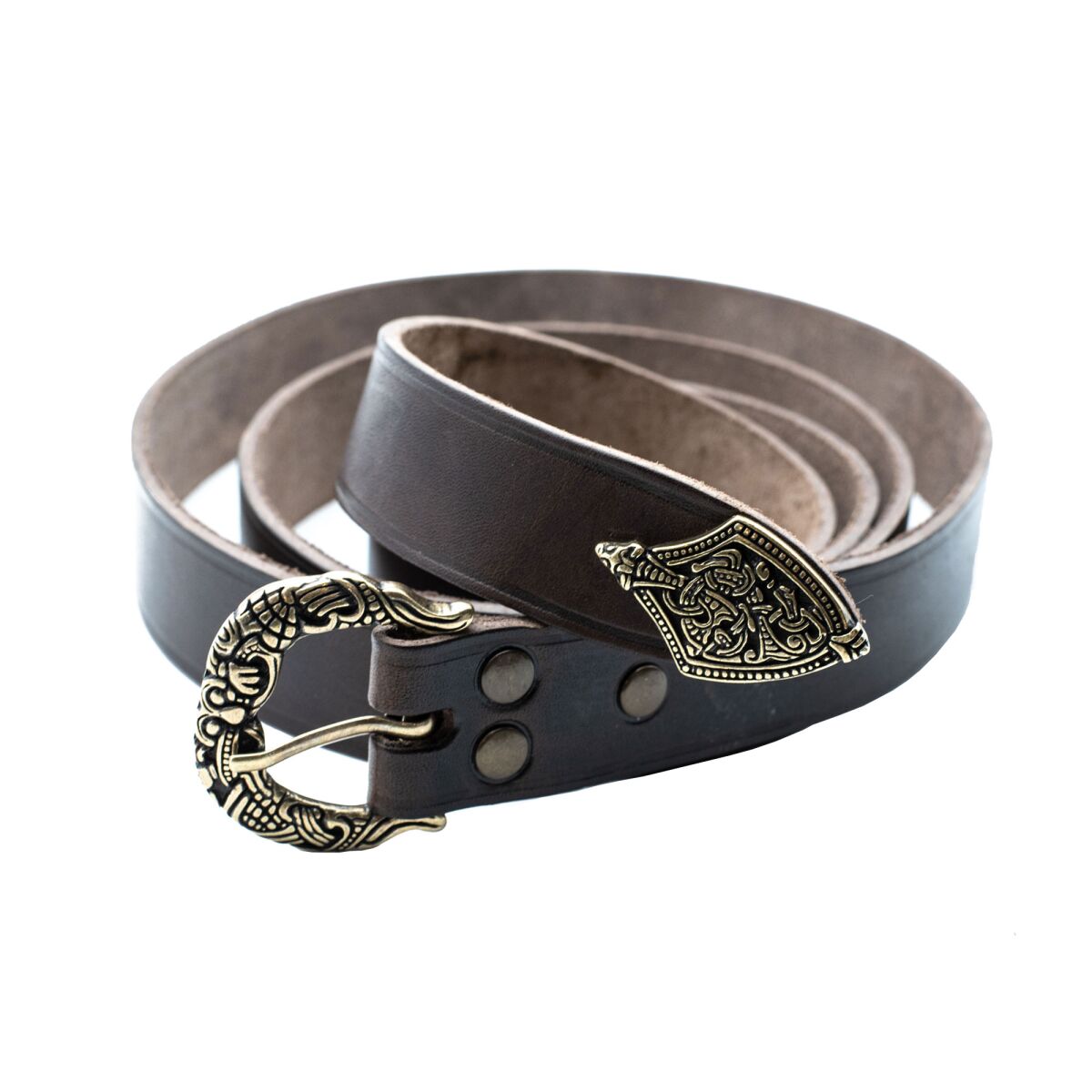 Vikingriem met riemuiteinde, 160 cm lang box