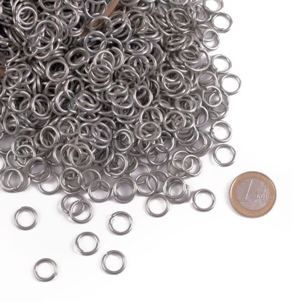 3kg ronde kettingringen, ongenageld, Ø 9mm 1,6mm breed gegalvaniseerd staal
