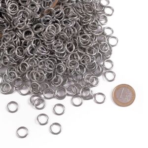 3kg ronde kettingringen, ongenageld, Ø 9mm 1,6mm breed gegalvaniseerd staal