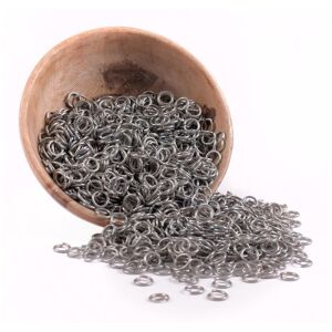 3kg ronde kettingringen, ongenageld, Ø 9mm 1,6mm breed gegalvaniseerd staal