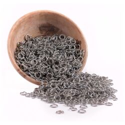 3kg ronde kettingringen, ongenageld, Ø 9mm 1,6mm breed gegalvaniseerd staal