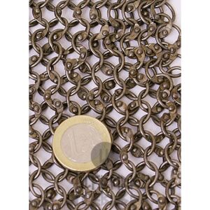 Kettingkap met vierkante mondkap, ronde ringen met ronde klinknagels, Ø 8mm, 1,4mm breed, staal