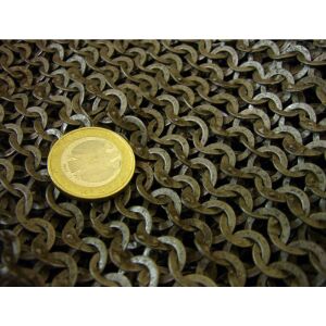 Kettingringen voor helmen, gestanste en gekartelde platte ringen, Ø 8mm, staal