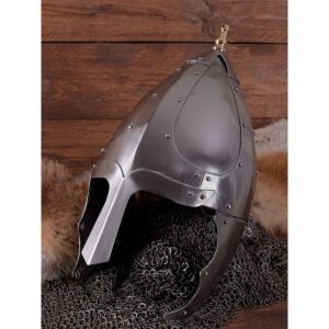 Germaanse beugelhelm van rond 500 na Christus, 1,6 mm staal - geschikt voor showgevechten