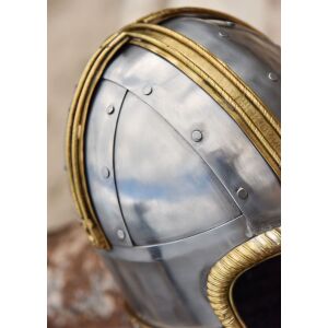 Coppergate helm met geklonken 1,6 mm kettingrand geschikt voor showgevechten