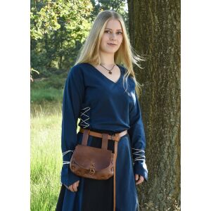 Markt middeleeuwse blouse Aila blauw