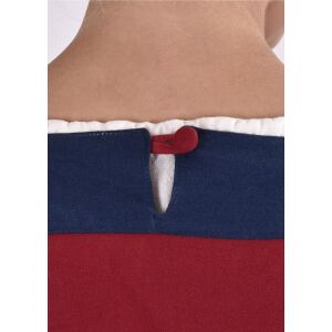 Germaanse jurk Gudrun rood/blauw