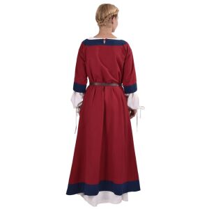 Germaanse jurk Gudrun rood/blauw
