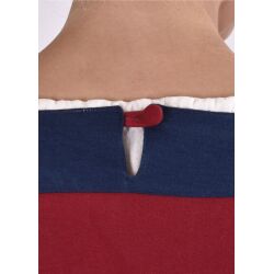 Germaanse jurk Gudrun rood/blauw